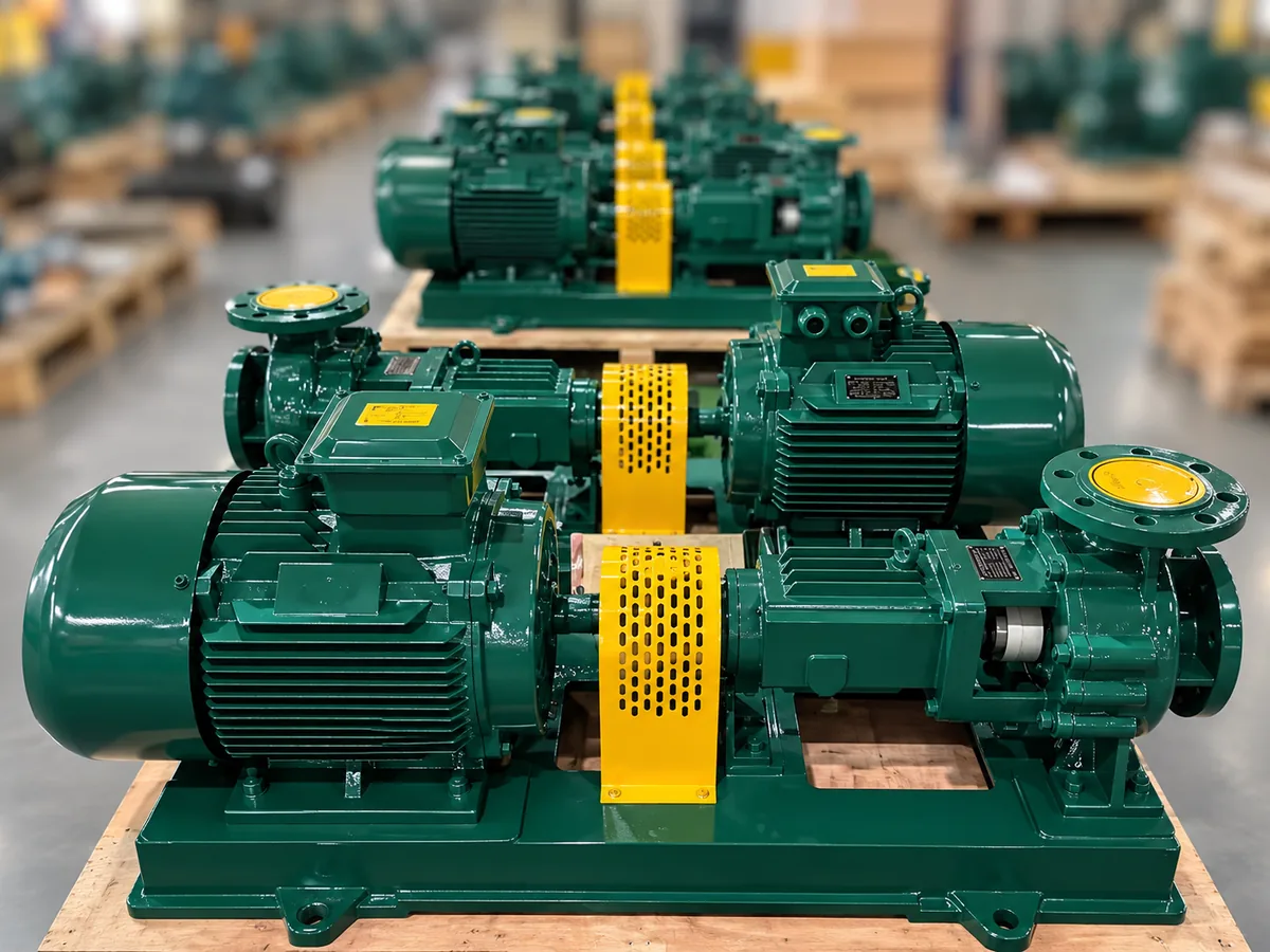 Pompes industrielles prêtes à l'expédition